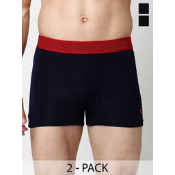 UnderJeans by Spykar Pack Of 2 Mid-Rise Trunks UJNTPTC002NAVYBLACKGREY-picture-39