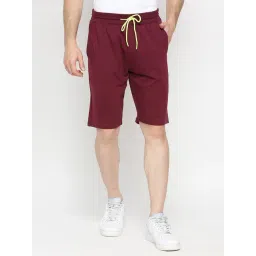 UnderJeans by Spykar Wine Regular Fit Shorts-image-18