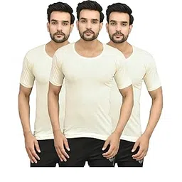 underloop MERCERISED COTTON NON-BLEACHED GREY/CREAM VEST WITH SLEEVES PACK OF 3-picture-40