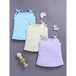 Unfab Infant Girls Pack Of 3 Printed Cotton Innerwear Vests-picture-25