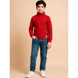 Unfab Unisex Kids Cotton High Neck Tshirts-picture-37