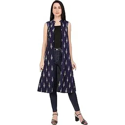 unfakenow Floral Printed Cotton Blend Kimono Women Long Shrug Outerwear-picture-53