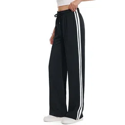 unfld Women Solid Black Track Pants-picture-12
