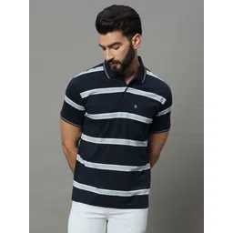 UNIBERRY Men Striped Polo Collar T-shirt-picture-40