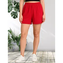 Unicus Apparel Women Solid Loose Fit High-Rise Training or Gym Shorts-picture-30