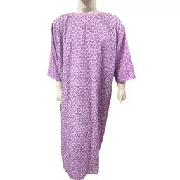 UniforMD Polyester & Cotton Printed Pink Back Open Type Patient Hospital Gown, PG01PCP-picture-18