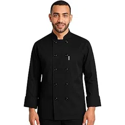 uniformer Full Sleeves Chef Coat for Men | Double-Breasted Chef Coat With Reversible Closure | Comfortable & Stylish | Easy Care & Breathable | Ideal for Chefs, Cooks, and Kitchen Staff-picture-21