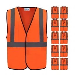 uniformer High Visibility Reflective Jacket Unisex Orange (Pack Of 10 pcs)-picture-20