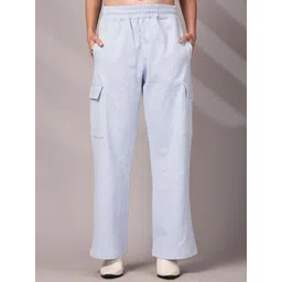 Unifringe Women Relaxed Mid Rise Regular Fit Cotton Cargos Trousers-picture-40