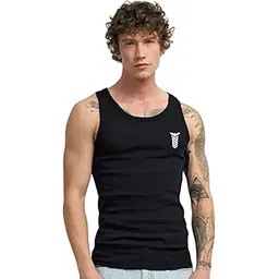 uniplanet store Cotton Blend Believe Regular Fit White Men's Vest-picture-52