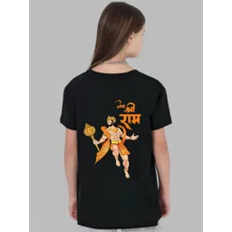 Uniplanet store Girls Typography Printed Extended Sleeves Raw Edge T-shirt-picture-42