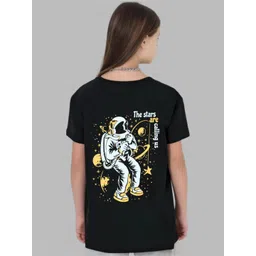 Uniplanet store Girls Typography Printed Extended Sleeves Raw Edge T-shirt-picture-33