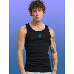 Uniplanet store Printed Scoop Neck Gym Vest UVM-THUMP-SCAN-BLK-S-picture-17