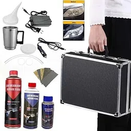 UniQMart® Restore Cloudy Headlights to Crystal Clarity: Headlight Restoration Kit with Vaporizer & Polish-image-2