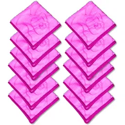 Uniqon Women's/ Girl's Soft Cotton (Size:24x25 Cm) Multi-Purpose Towel Wet and Dry ["Pink"] Handkerchief-picture-10