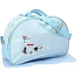 Unique Ideas New Born Baby Multipurpose Polyester Diaper/Mother Bag with Holder Diaper Changing Multi Compartment (Printed Blue, Medium)(Pack of 1)-picture-22