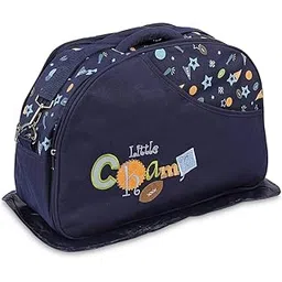 Unique Ideas New Born Baby Multipurpose Polyester Diaper/Mother Bag with Holder Diaper Changing Multi Compartment (Printed Navy Blue, Medium)(Pack of 1)-picture-21