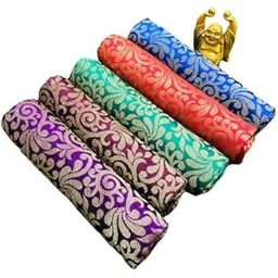 unique vault Jacquard Self Design Blouse Material (Unstitched) Combo of 5-picture-42