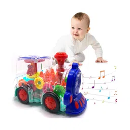 UNIQUEBUYIN Electric Gear Train Toy With Light & Sound Effect - Multicolour-picture-26