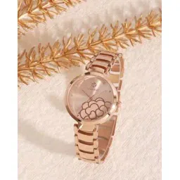 uniquest Rose Dial Analogue Fashion Watch with Steel Strap for Women-picture-13