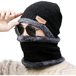 Unisex Winter Beanie Cap and Neck Warmer Muffler Set Winter Cap & Muffler for Men & Women, Beanie Cap with Neck Warmer Set for Unisex-picture-45