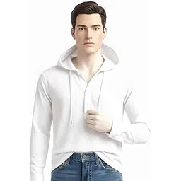 Unisex Woolen Blend Hooded Neck Hoodie – Trendy Full Sleeve Pullover | Warm, Stylish & Comfortable Winter Wear for Men & Women, Daily, Travel & Parties (in, Alpha, XL, Regular, Standard, White)-image-13