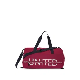 United Colors of Benetton Amparo Maroon Polyester Solid Duffle Bag-picture-20