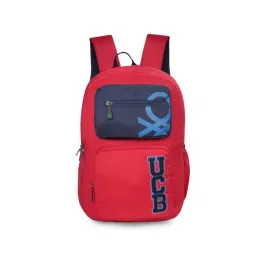 United Colors of Benetton Arcade Red & Navy Polyester Printed Backpack-picture-31