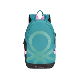 United Colors of Benetton Asher 24 Ltrs Teal Green & Black Medium Laptop Backpack-picture-38