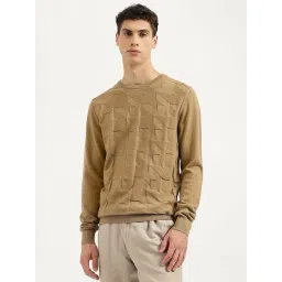 United Colors Of Benetton Beige Cotton Regular Fit Texture Sweatshirt-picture-18