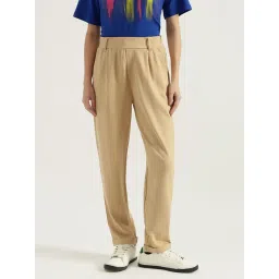 United Colors Of Benetton Beige Regular Fit Trousers-picture-10