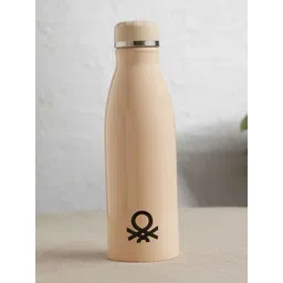 United Colors of Benetton Beige Single Stainless Steel Brand Logo Water Bottle-picture-17