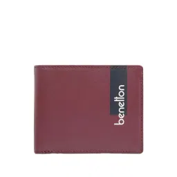United Colors of Benetton Benzo Wine Casual Leather Bi-Fold Wallet for Men-picture-18