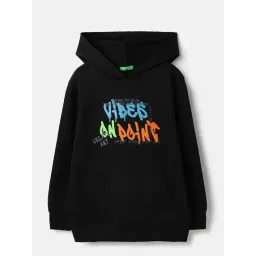 United Colors Of Benetton Black Cotton Regular Fit Graphic Hoodie-picture-39