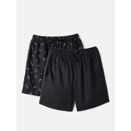 United Colors of Benetton Black Cotton Regular Fit Printed Boxers - Pack of 2-picture-23