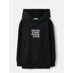 United Colors Of Benetton Black Cotton Regular Fit Printed Hoodie-picture-36