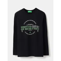 United Colors Of Benetton Black Cotton Regular Fit Printed T-Shirt-picture-31