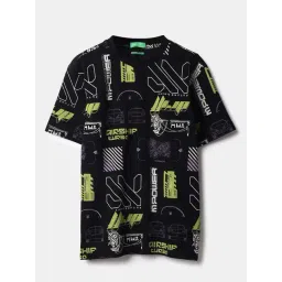 United Colors Of Benetton Black Cotton Relaxed Fit Printed T-Shirt-picture-32