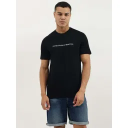 United Colors Of Benetton Black Cotton Relaxed Fit Printed T-Shirt-picture-15