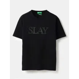 United Colors Of Benetton Black Cotton Relaxed Fit Printed T-Shirt-picture-21