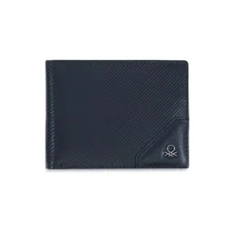 United Colors of Benetton Black Louth Textured Leather Bi-Fold Wallet-picture-20
