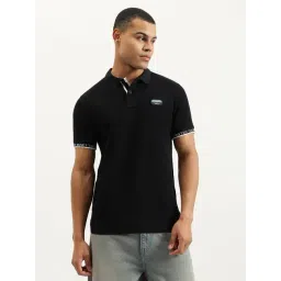 United Colors Of Benetton Black Pure Cotton Regular Fit Polo T-Shirt-picture-21