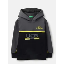 United Colors Of Benetton Black Regular Fit Colour Block Hoodie-picture-38