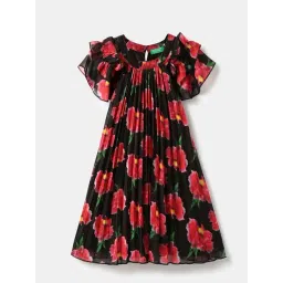 United Colors Of Benetton Black Regular Fit Floral Print Dress-picture-44