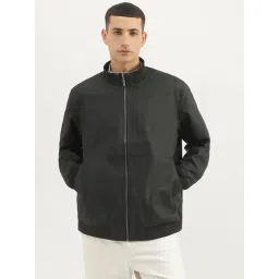 United Colors of Benetton Black Regular fit Solid Bomber Jackets-picture-27