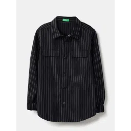 United Colors Of Benetton Black Regular Fit Striped Shirt-picture-21