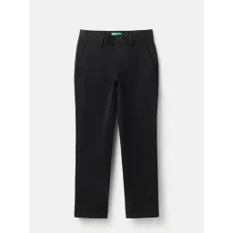 United Colors Of Benetton Black Slim Fit Trousers-picture-43