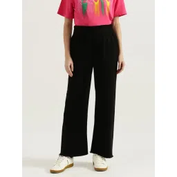 United Colors Of Benetton Black Wide Leg Fit Trousers-picture-48