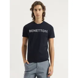United Colors Of Benetton Blue Cotton Regular Fit Printed T-Shirt-picture-34