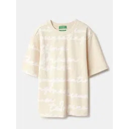 United Colors of Benetton Boys Beige Cotton Printed Tshirt-picture-10